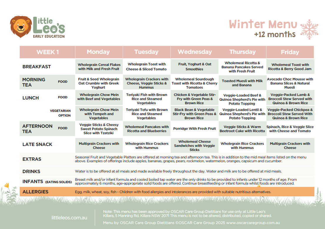 Little Leo's Childcare | Nutrition